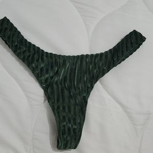 Green Vs Pink velour thong xs